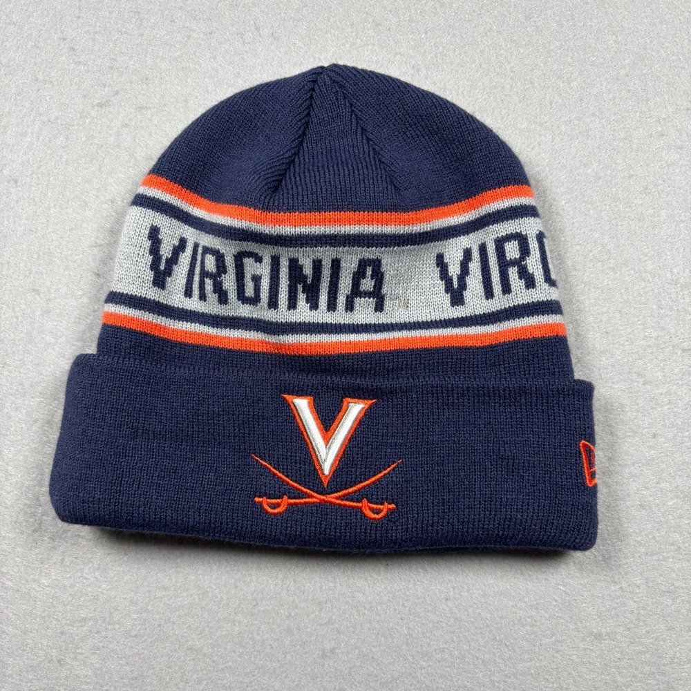 University of Virginia Cavaliers New Era Beanie Hat Unisex Adult OSFM Spellout‎